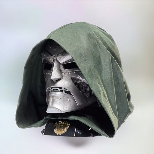 Doctor Doom Helmet - Marvel Legends - Side view - With hood