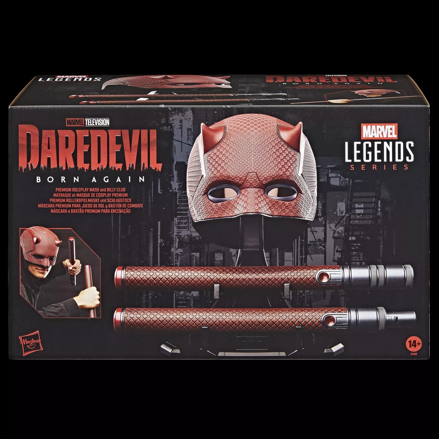 Marvel Legends Series Daredevil: Born Again Premium-Rollenspielmaske und Billy Club