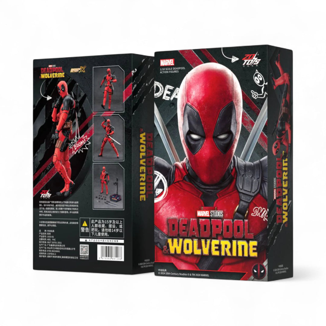ZD Toys Deadpool action figure box front and back.