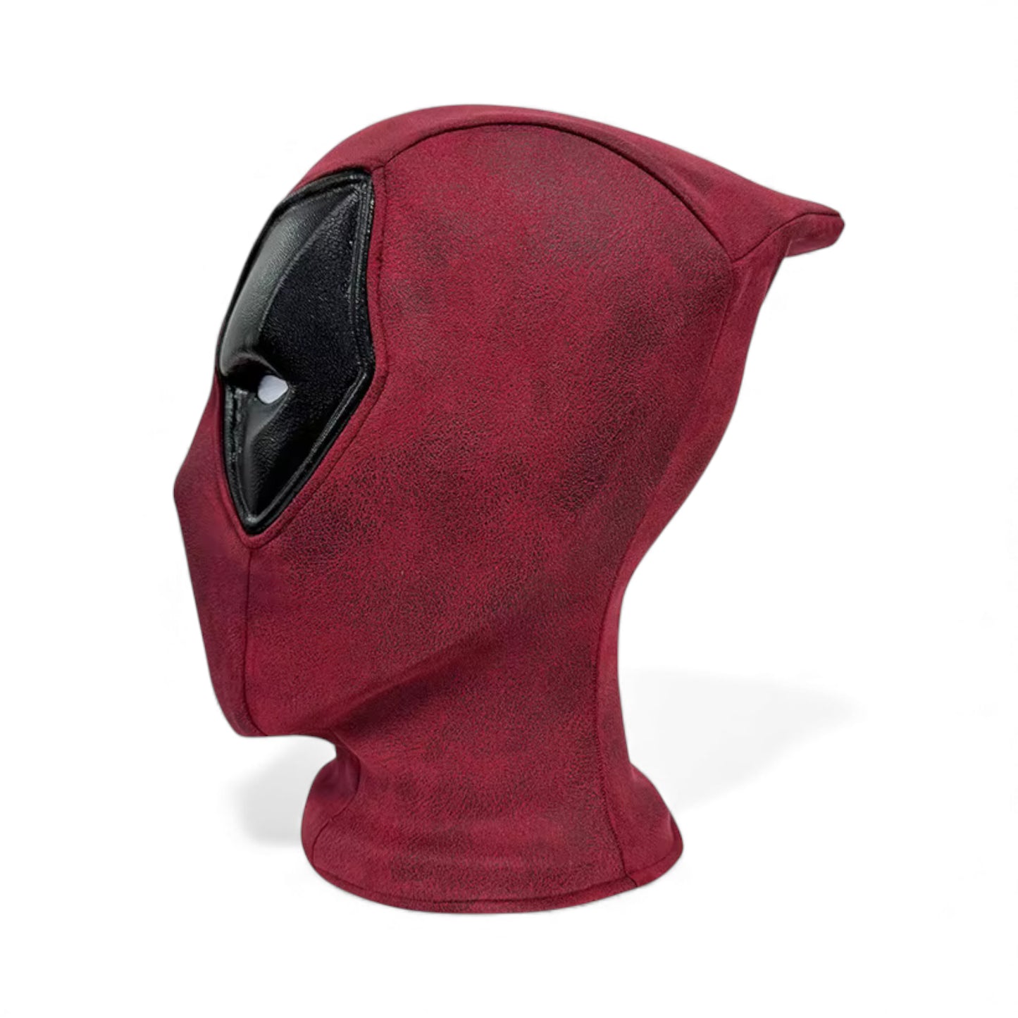 Deadpool mask on a white background.