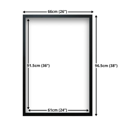 Wooden Black Picture Frame - Maxi - 61 x 91.5cm
