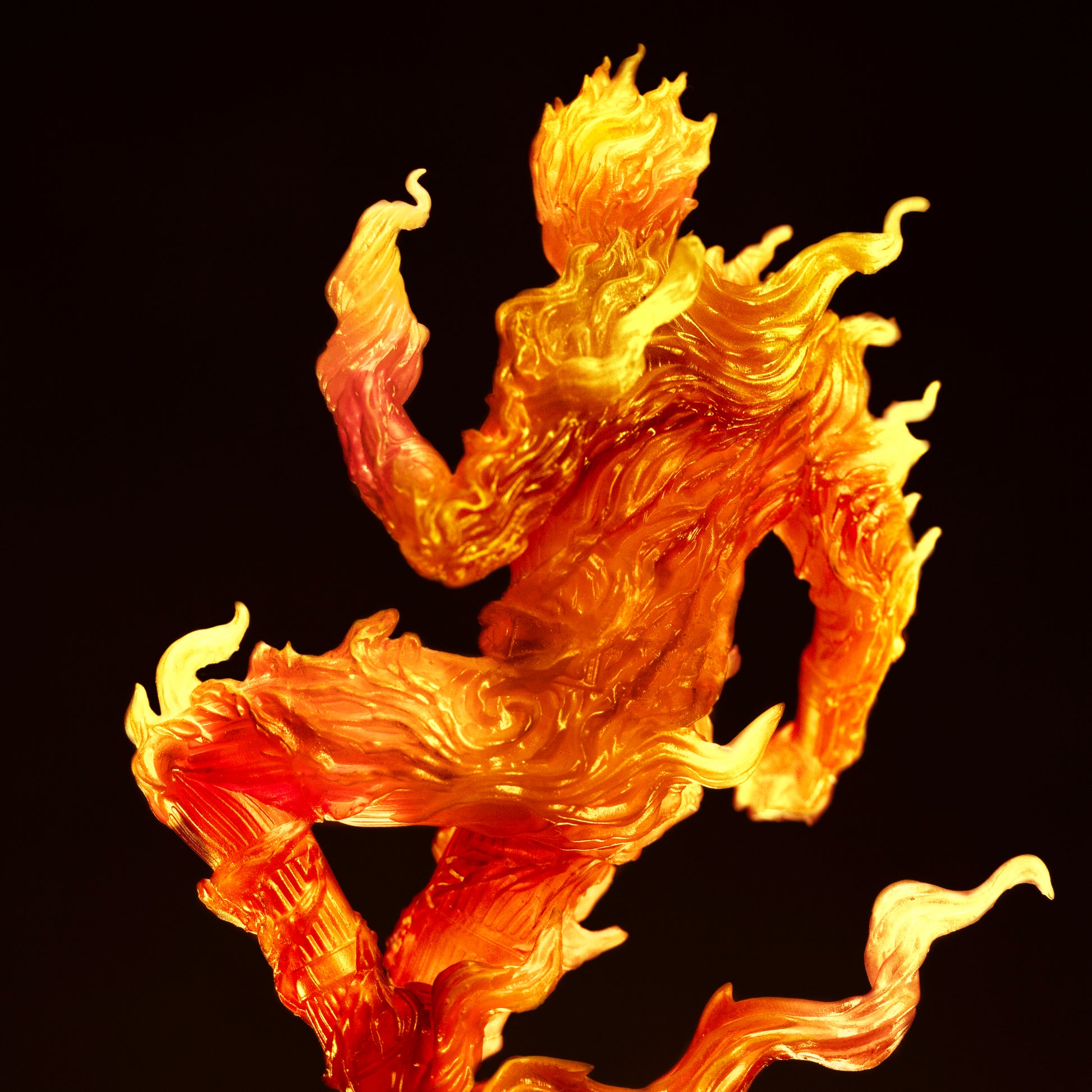 Human Torch Art Scale 1-10 Closeup