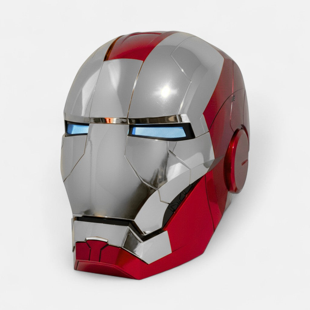 Iron Man MK5 Helmet Silver Edition with Voice Activation – HeroHaven