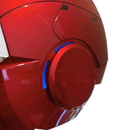 Iron Man Helmet MK5 Silver Jarvis Voice Activation Ear Light