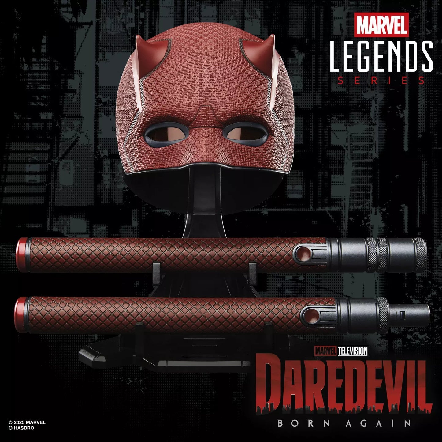 Marvel Legends Series Daredevil: Born Again Premium-Rollenspielmaske und Billy Club