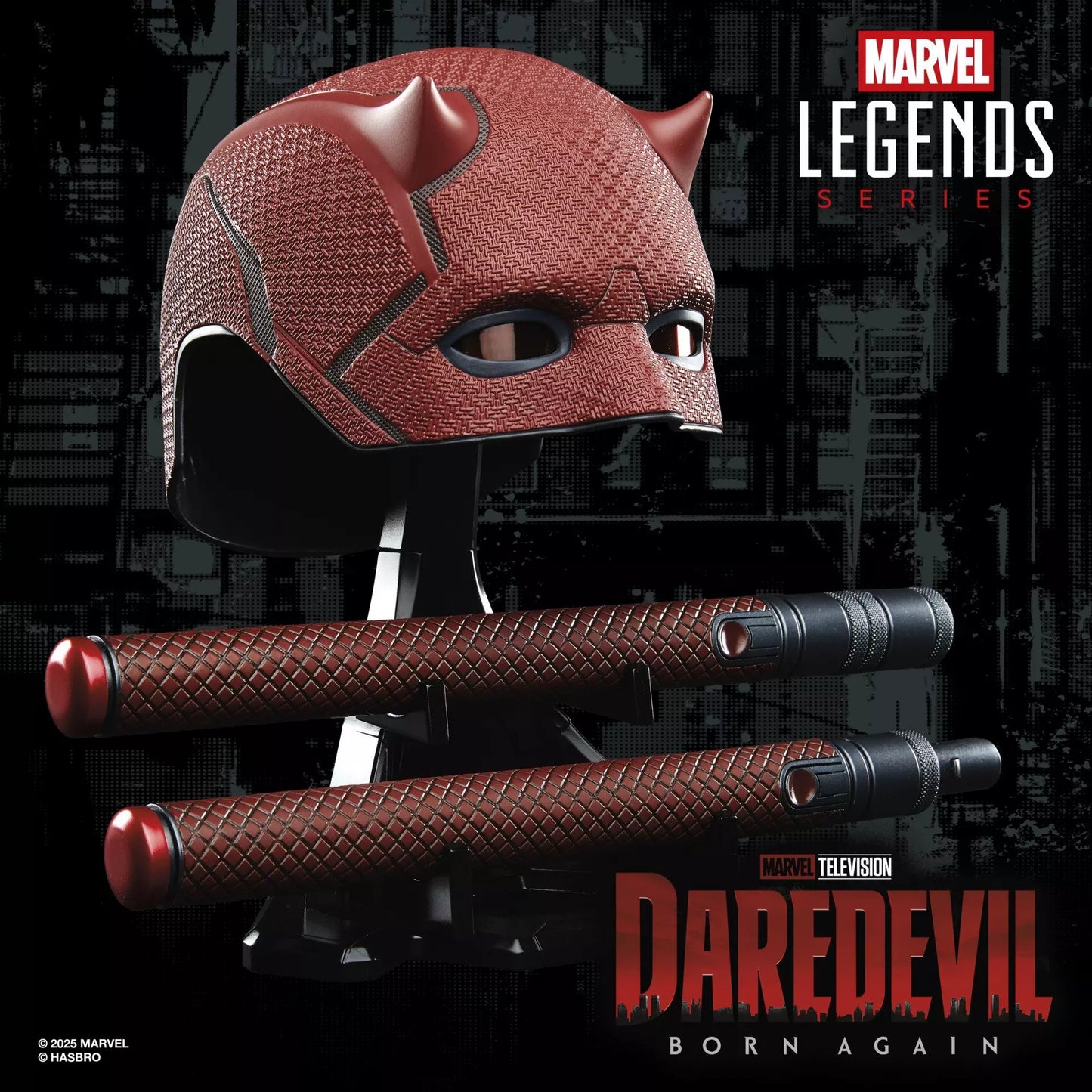 Marvel Legends Series Daredevil: Born Again Premium-Rollenspielmaske und Billy Club