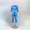 Mister Fantastic costume displayed on a mannequin with a light grey background.