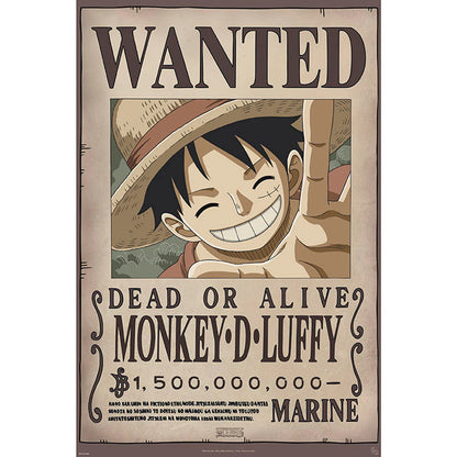 One Piece Wanted Luffy Poster - 61 x 91.5cm Maxi Print