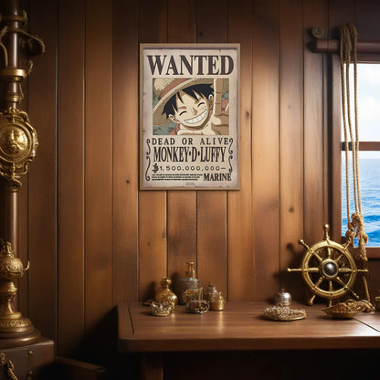 One Piece Wanted Luffy Poster - 61 x 91.5cm Maxi Print