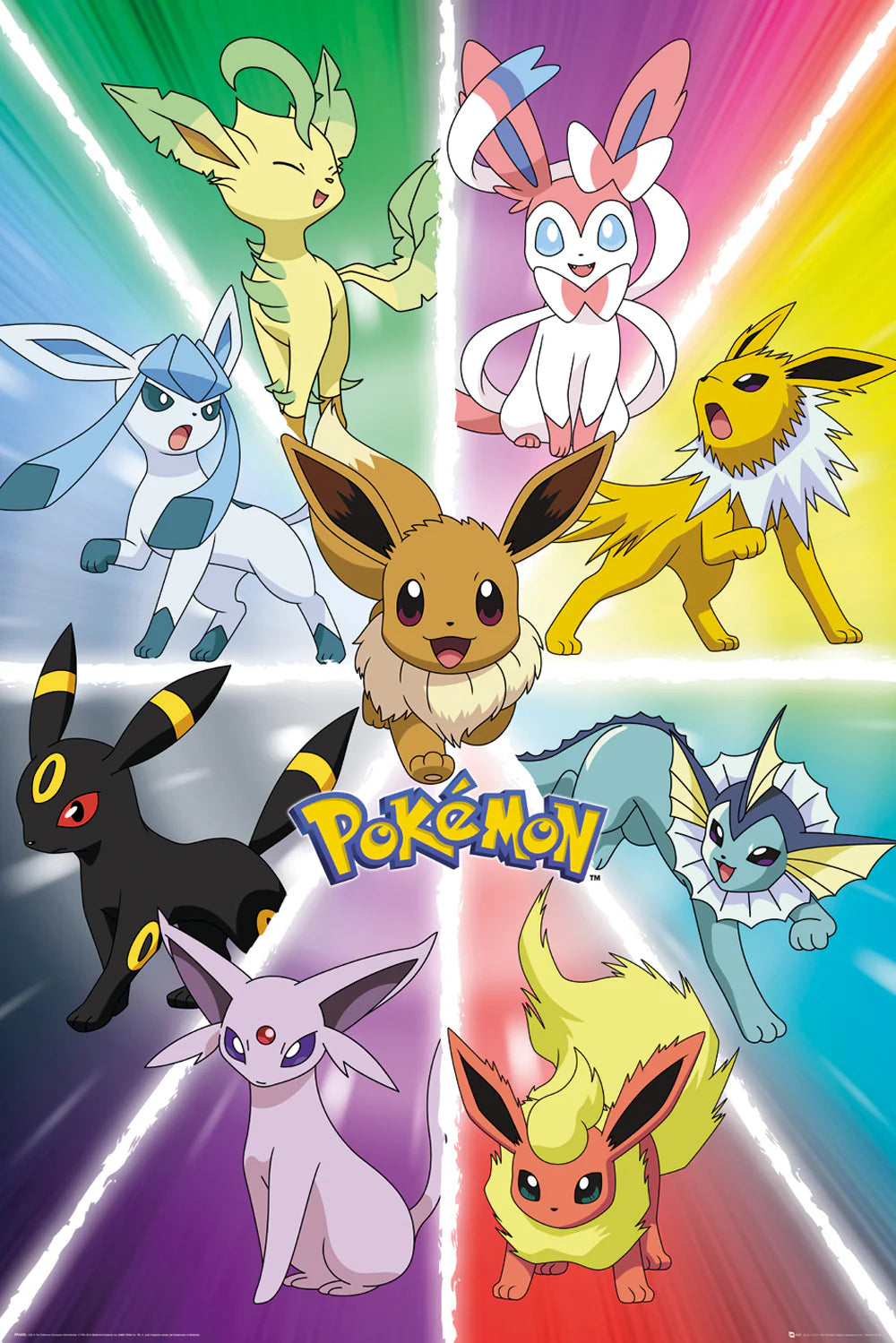 Pokémon Eevee Evolutions Poster - 61 x 91.5cm Maxi Print