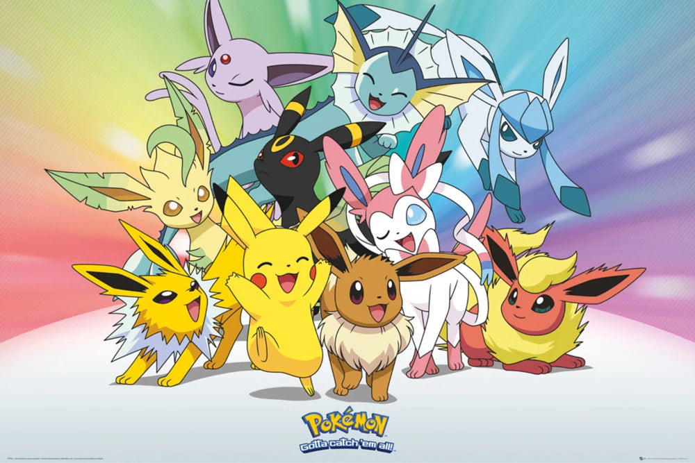 Pokémon Eevee Evolutions Poster - 61 x 91.5cm Maxi Print