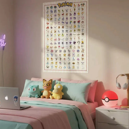 Pokemon Kanto 151 Wall Poster - 61 x 91.5cm Maxi Print