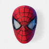 The Amazing Spiderman Mask with Blinking Movable Eyes Remote Controlled and LED Lights Eyes Open Spiderman mask with plain white background