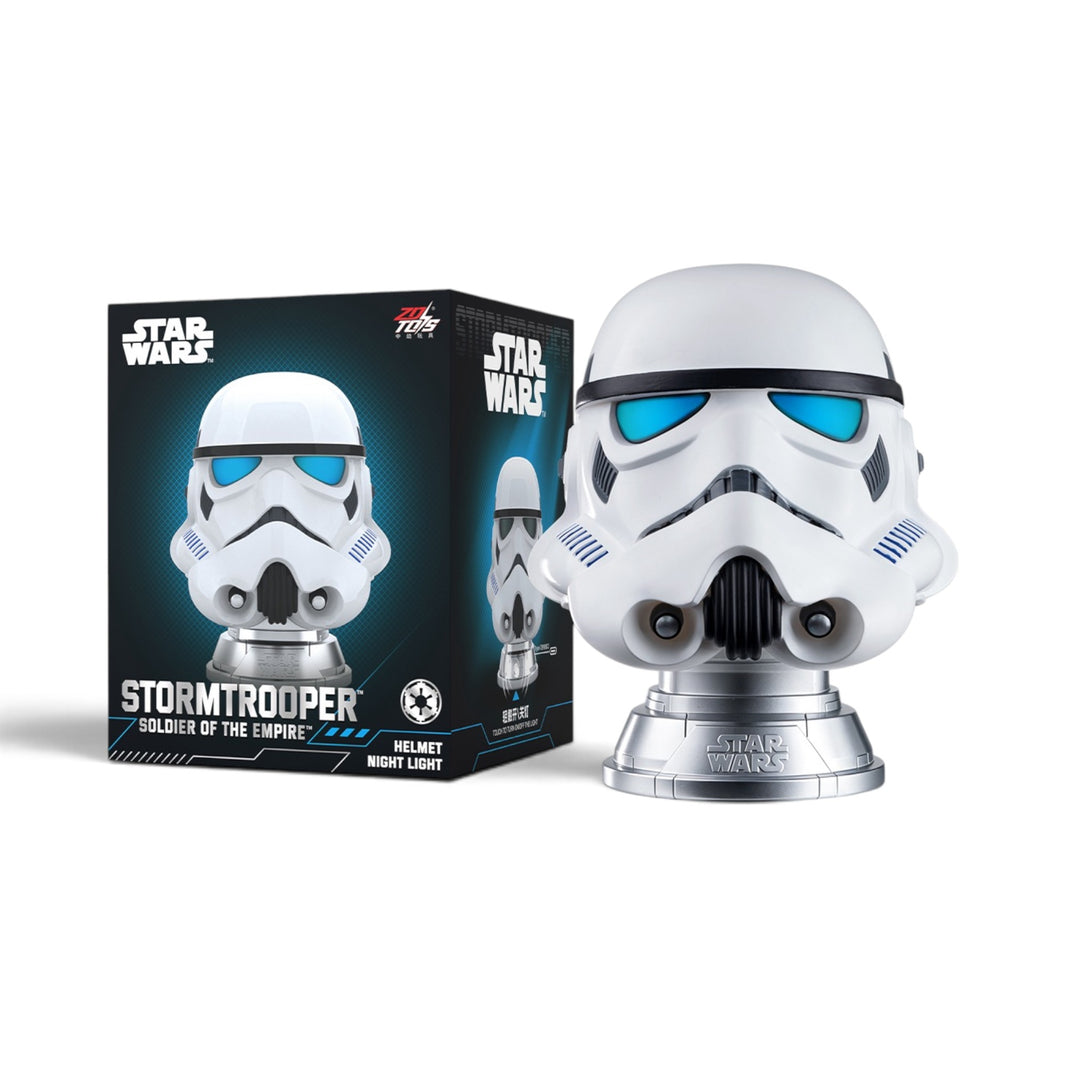 ZD Toys Stormtrooper helmet night light shown with retail box
