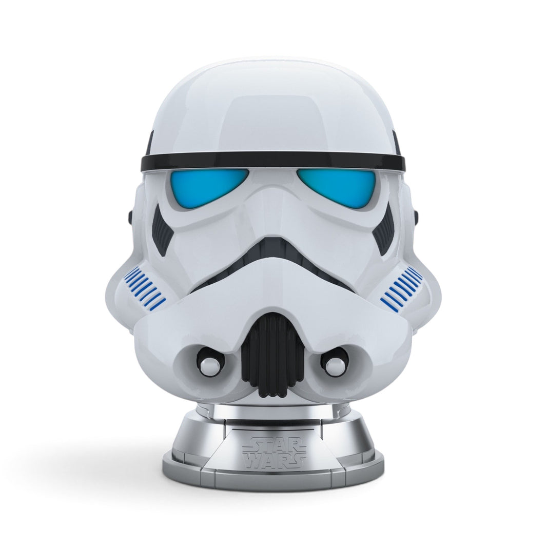 ZD Toys Stormtrooper helmet night light, front view lit up