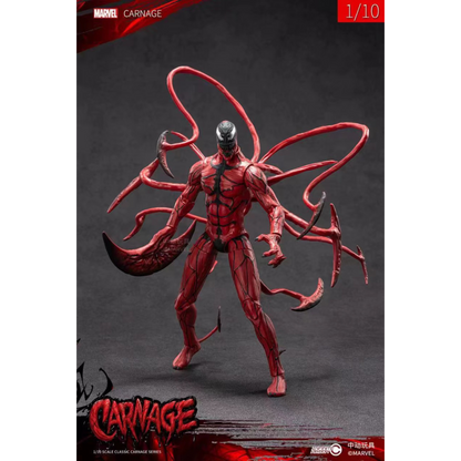 ZD Toys Carnage action figure posing with blade.