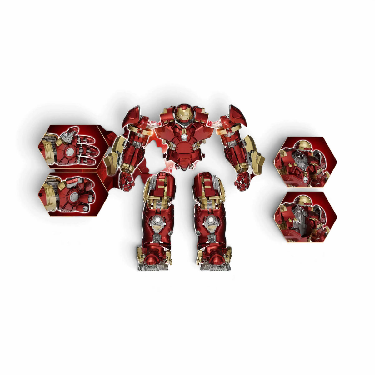 ZD Toys Iron Man Hulkbuster MK44 model kit feature detail.