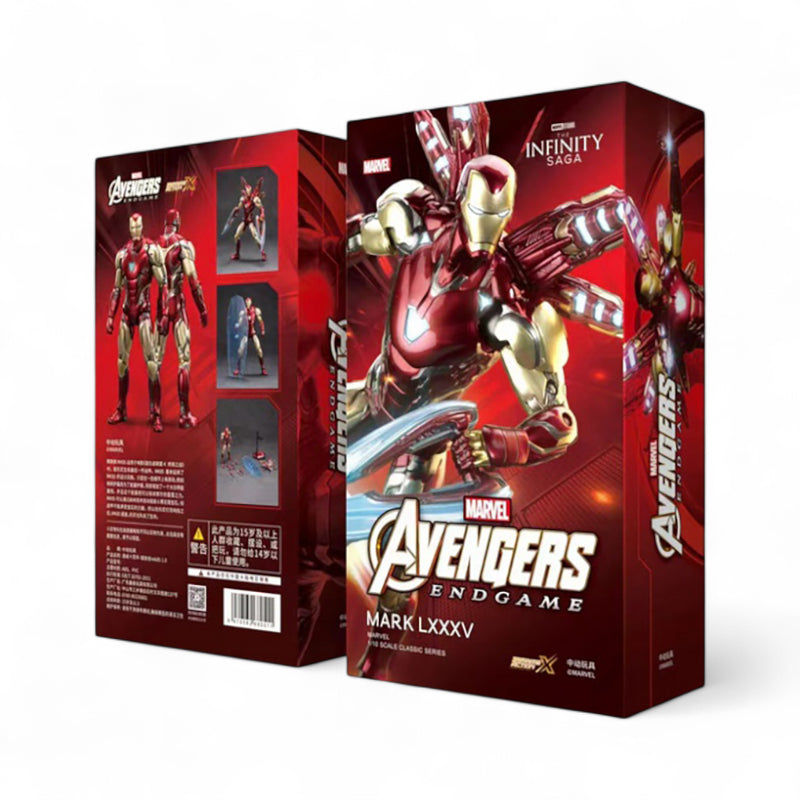 ZD Toys Iron Man Mark 85 box front and back.