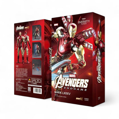 ZD Toys Iron Man Mark 85 box front and back.