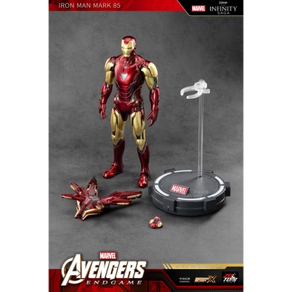 ZD Toys Iron Man Mark 85 LED action figure with its accessories.