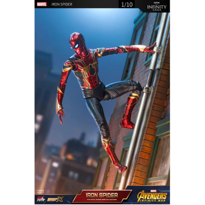 ZD Toys Iron Spider action figure posing.