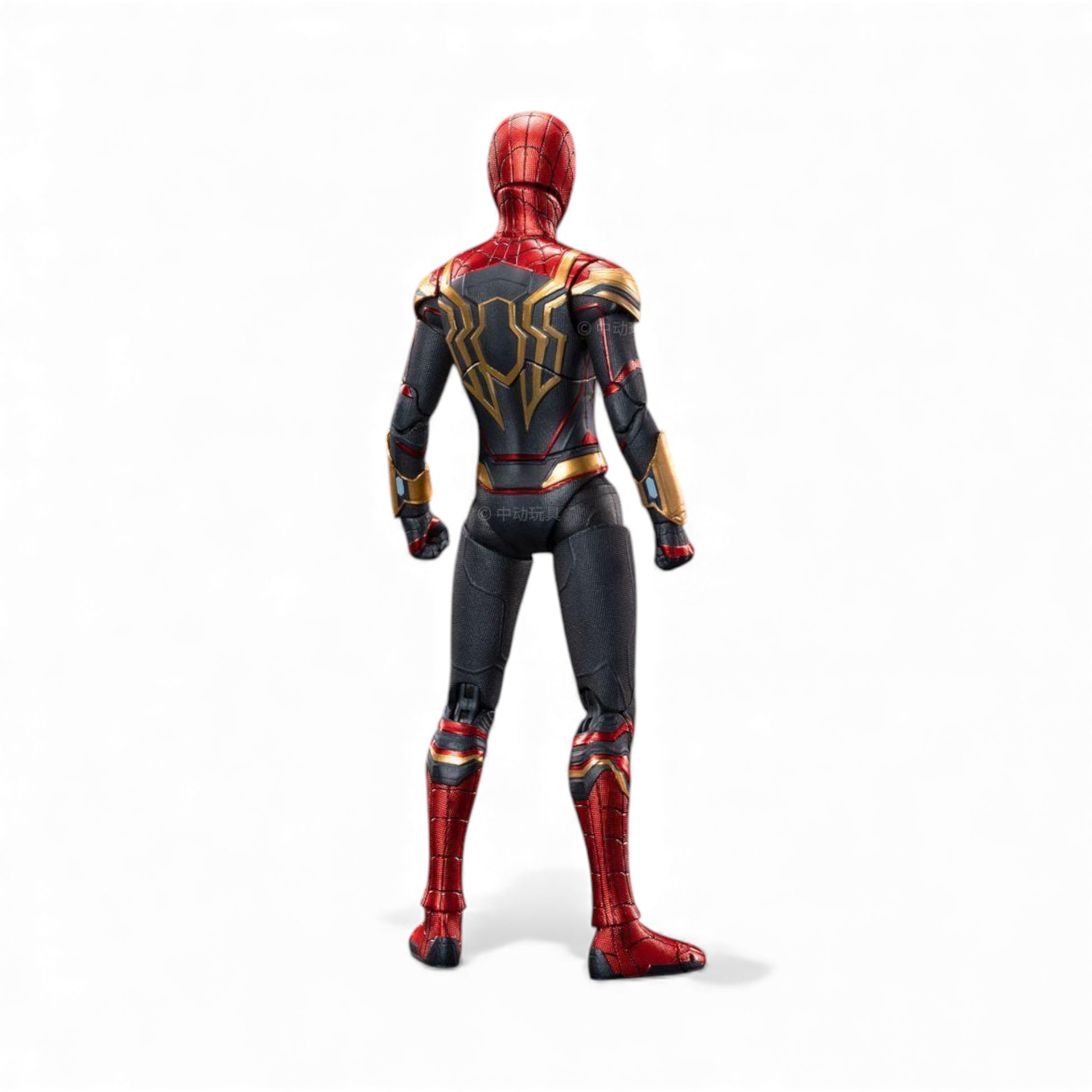 ZD Toys Spiderman Iron Integrated Suit 1/10 Scale Action Figure from Spiderman No Way Home action figure back side.