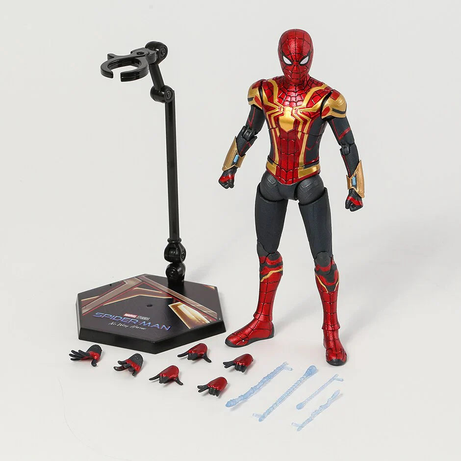 ZD Toys Spiderman Iron Integrated Suit 1/10 Scale Action Figure from Spiderman No Way Home action figure and parts.