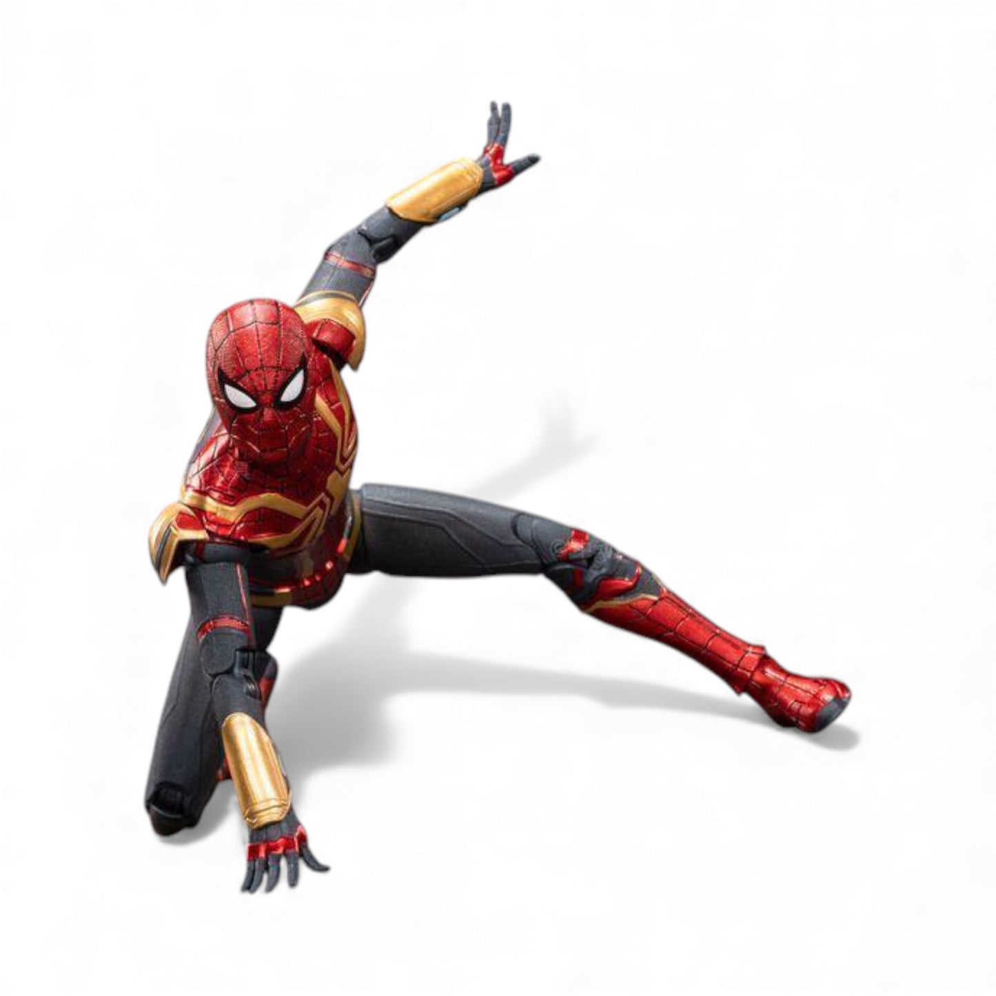ZD Toys Spiderman Iron Integrated Suit 1/10 Scale Action Figure from Spiderman No Way Home action figure posing.