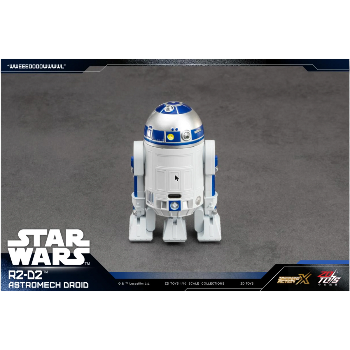 ZD Toys R2-D2 action figure standing pose.