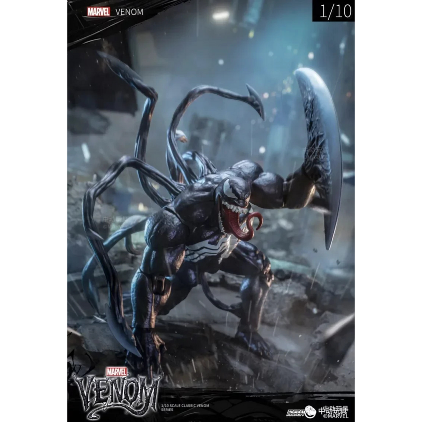 ZD Toys Venom action figure posing.