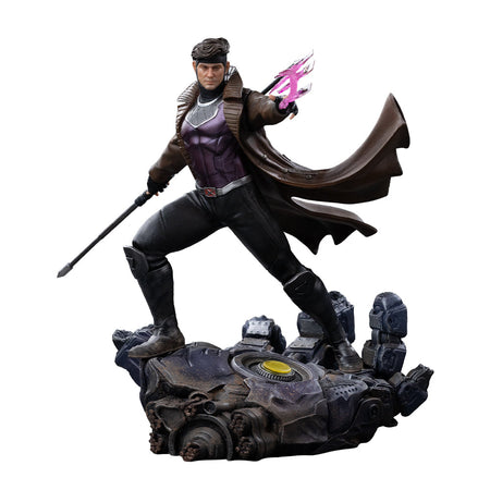 Iron Studios Gambit Avengers: Doomsday BDS 1/10 statue - front view on white background
