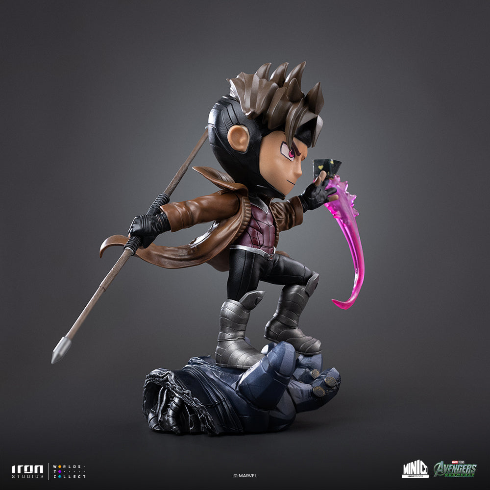 Iron Studios Gambit Avengers: Doomsday MiniCo statue - unpainted prototype detail view 3