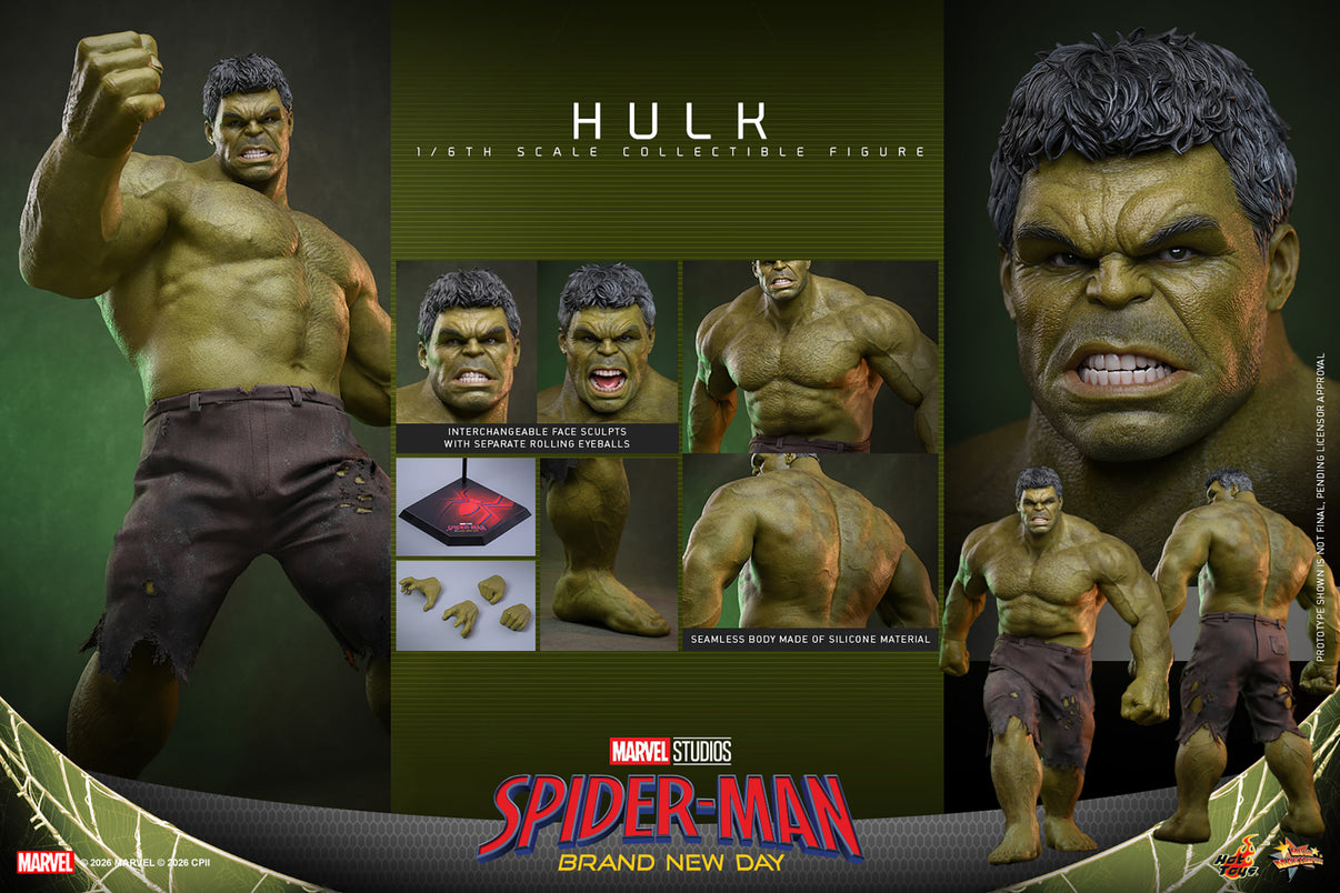 Hot Toys Hulk Brand New Day 1/6 scale figure — full accessory set