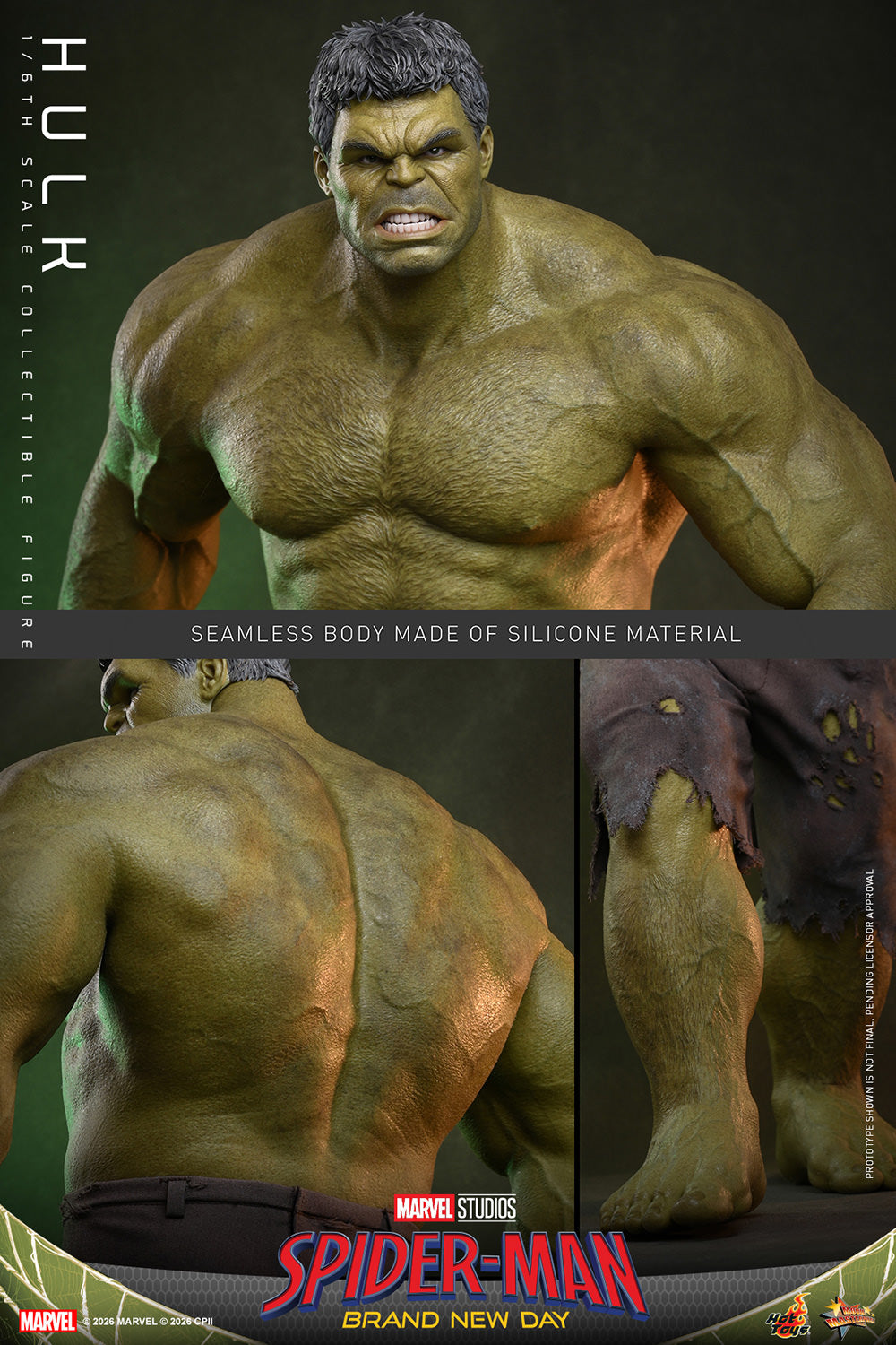 Hot Toys Hulk Brand New Day 1/6 scale figure — clenched-teeth face plate