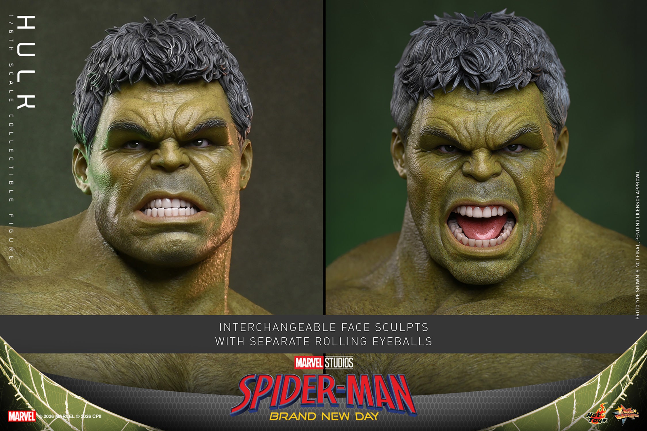 Hot Toys Hulk Brand New Day 1/6 scale figure — interchangeable hands detail