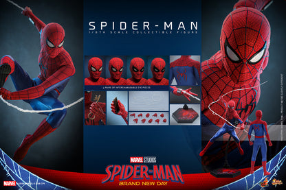 Hot Toys Spider-Man Brand New Day 1/6 scale figure — full accessory set