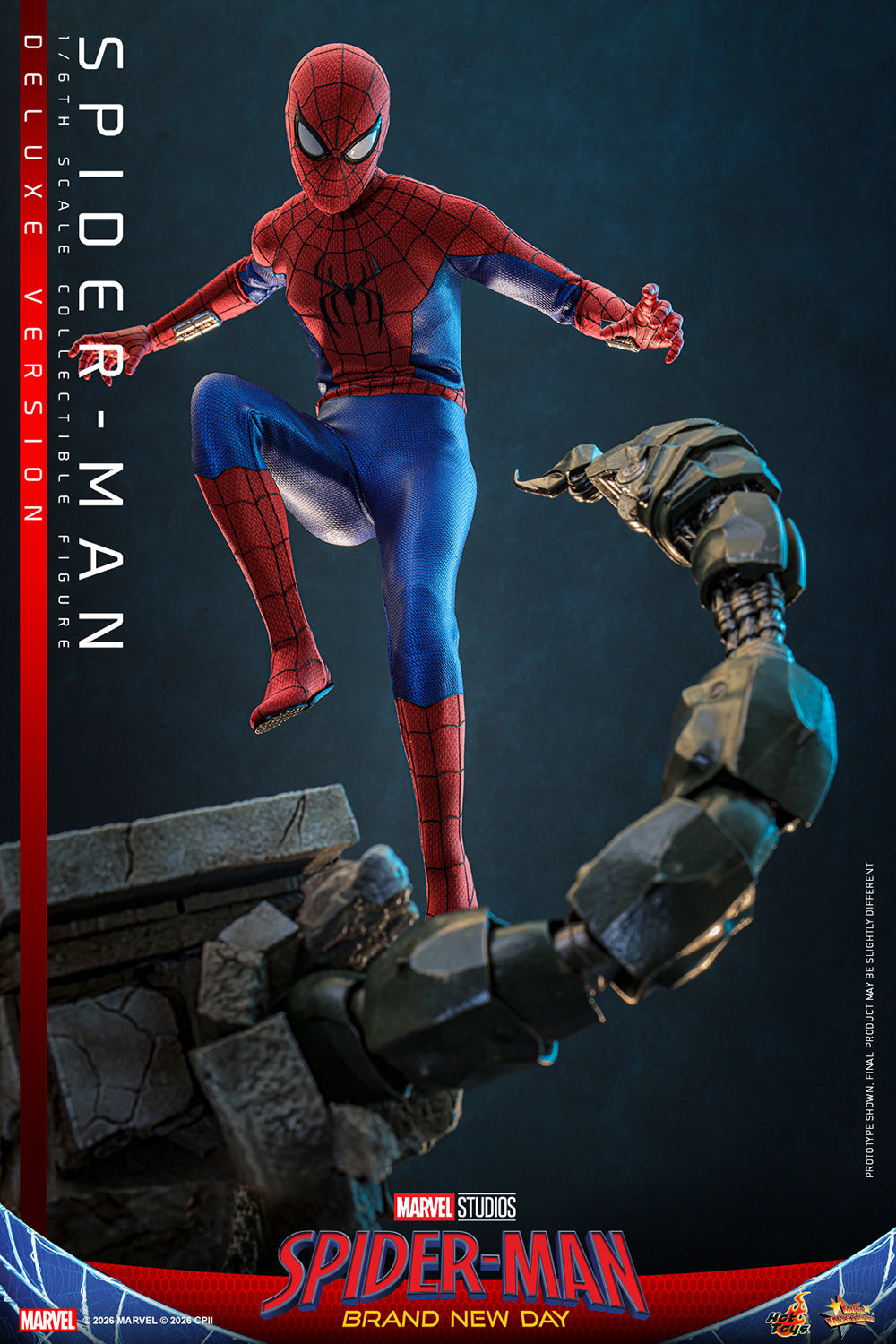 Hot Toys Spider-Man Brand New Day Deluxe 1/6 scale figure — interchangeable hands and accessories