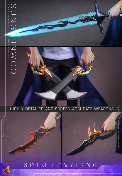 Hot Toys Sung Jinwoo Solo Leveling 1/6 scale figure — full accessory set