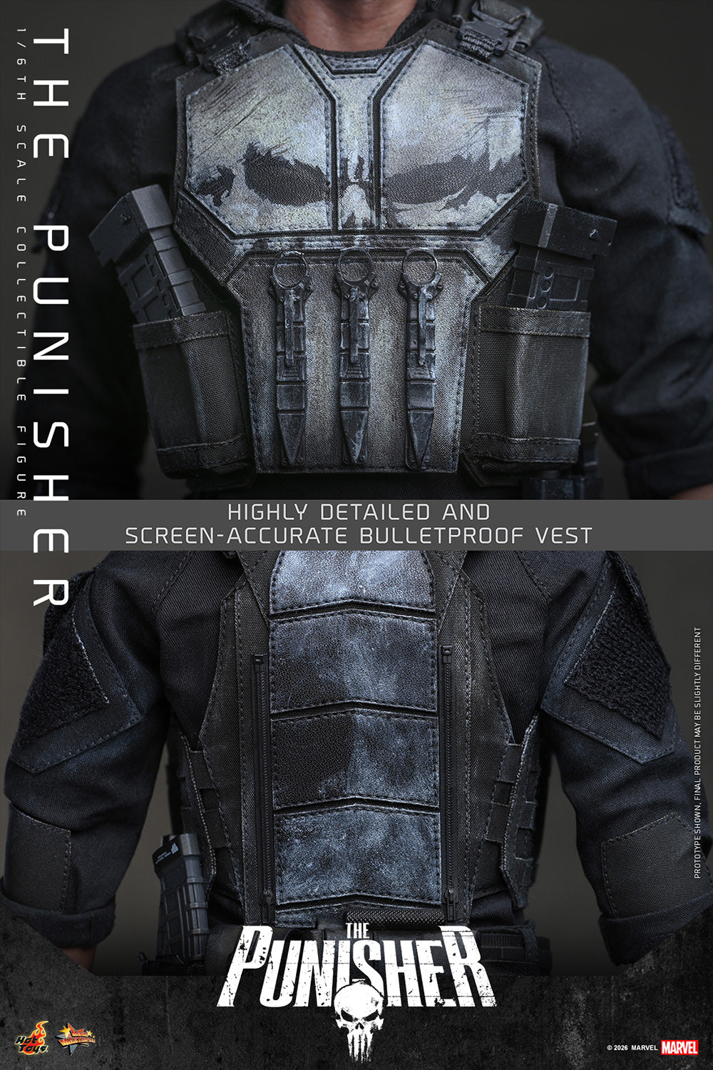 Hot Toys The Punisher 1/6 scale figure — pistol and magazines