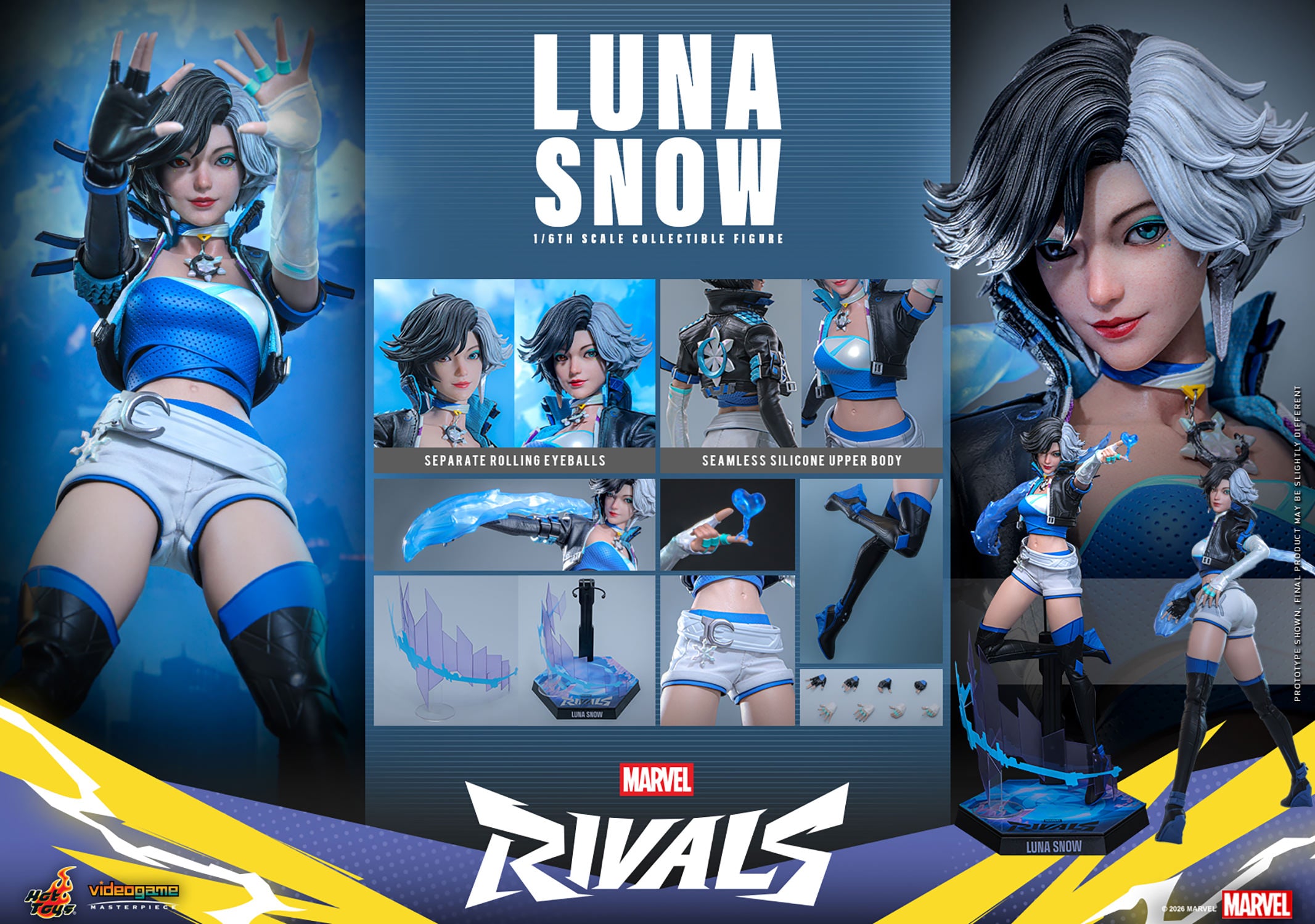 Hot Toys Luna Snow Marvel Rivals 1/6 scale figure — interchangeable hands