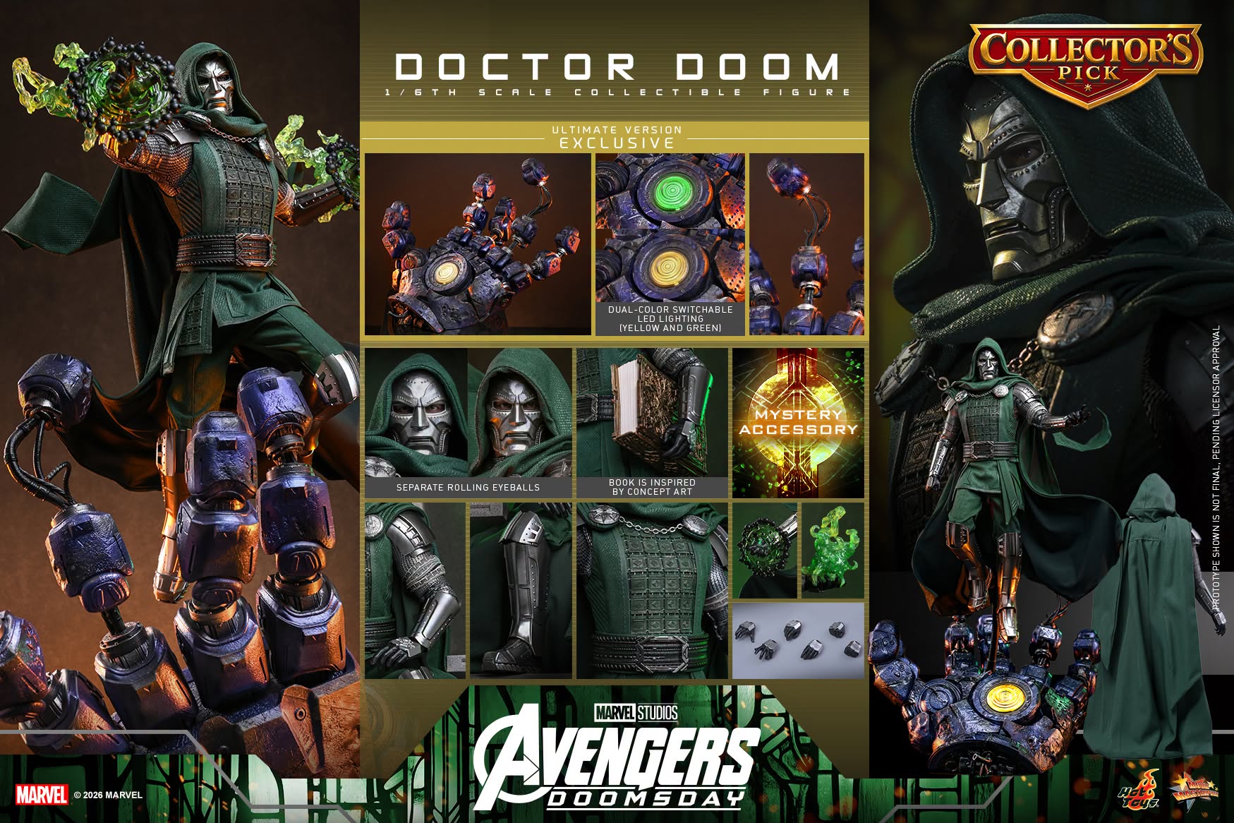Hot Toys Doctor Doom Avengers Doomsday Ultimate 1/6 scale figure — figure with diorama