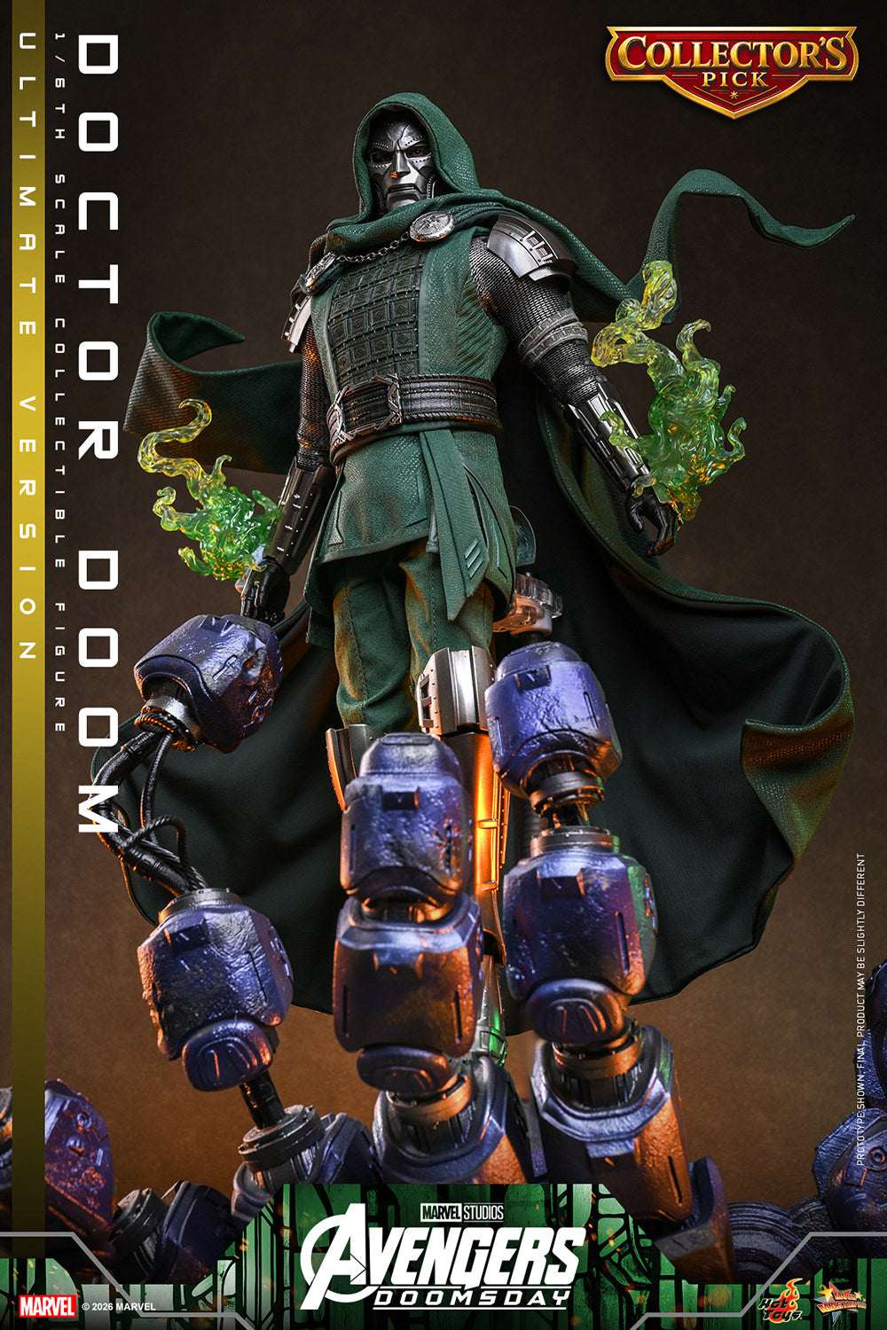 Hot Toys Doctor Doom Avengers Doomsday Ultimate 1/6 scale figure — armoured suit and cloak