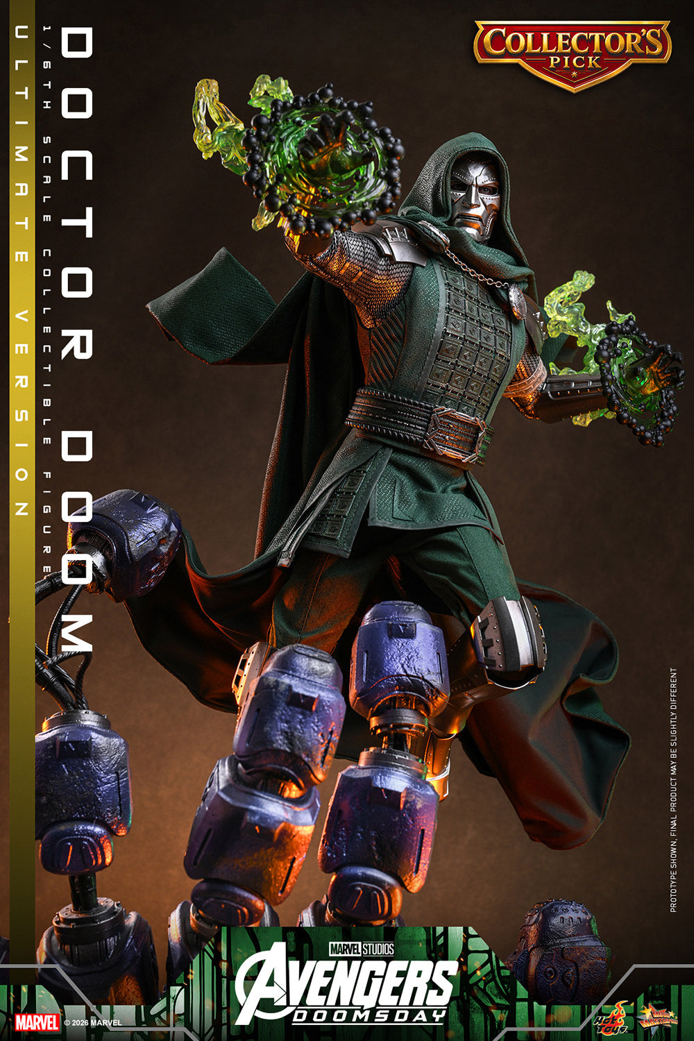 Hot Toys Doctor Doom Avengers Doomsday Ultimate 1/6 scale figure — mystic power hands