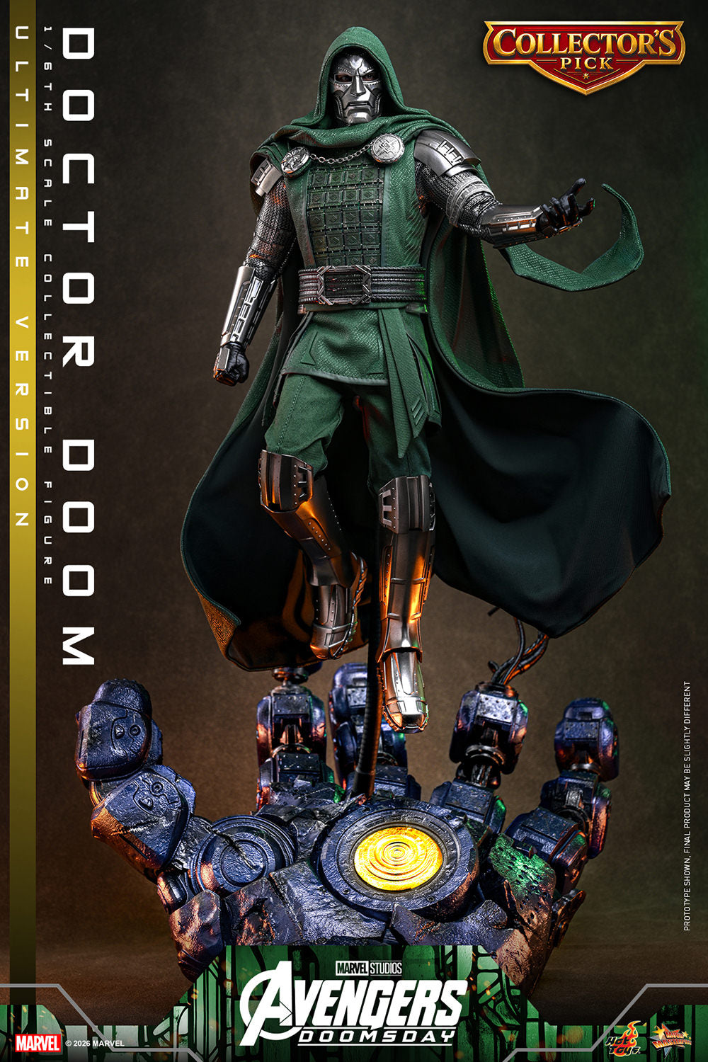 Hot Toys Doctor Doom Avengers Doomsday Ultimate 1/6 scale figure — Sentinel hand diorama base