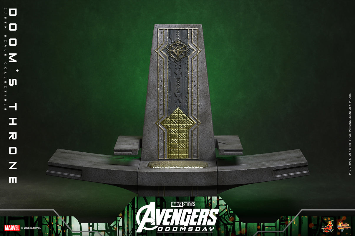 Hot Toys Doom's Throne Avengers Doomsday 1/6 scale accessory — with Doctor Doom figure