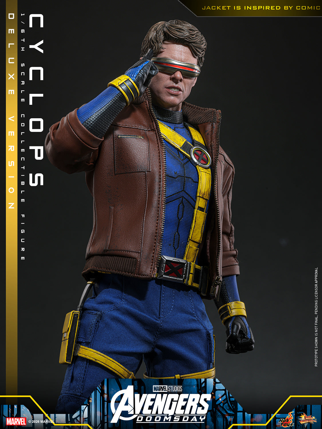 Hot Toys Cyclops Avengers Doomsday Deluxe 1/6 scale figure — alternate pose