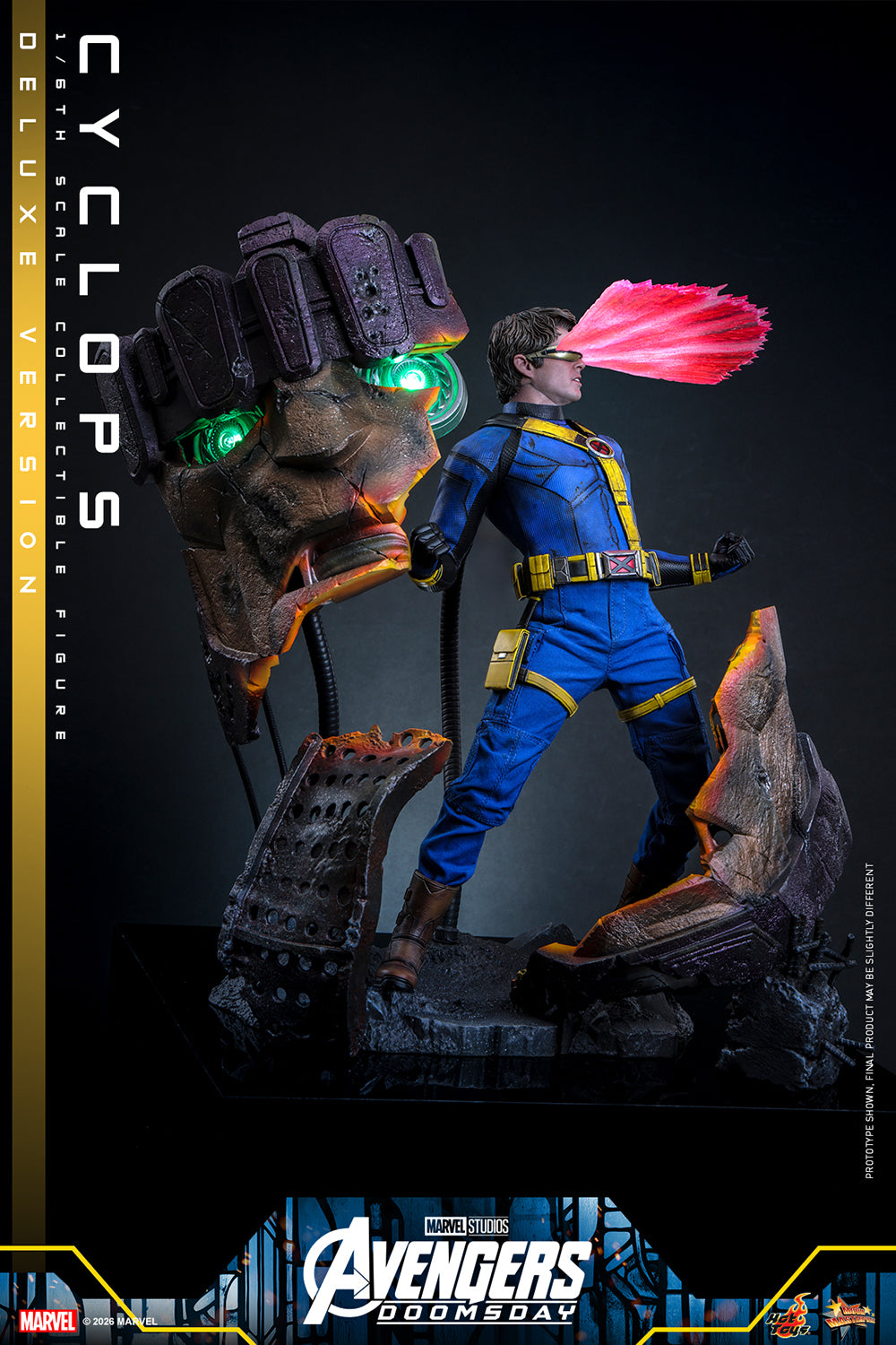 Hot Toys Cyclops Avengers Doomsday Deluxe 1/6 scale figure — optic blast effects