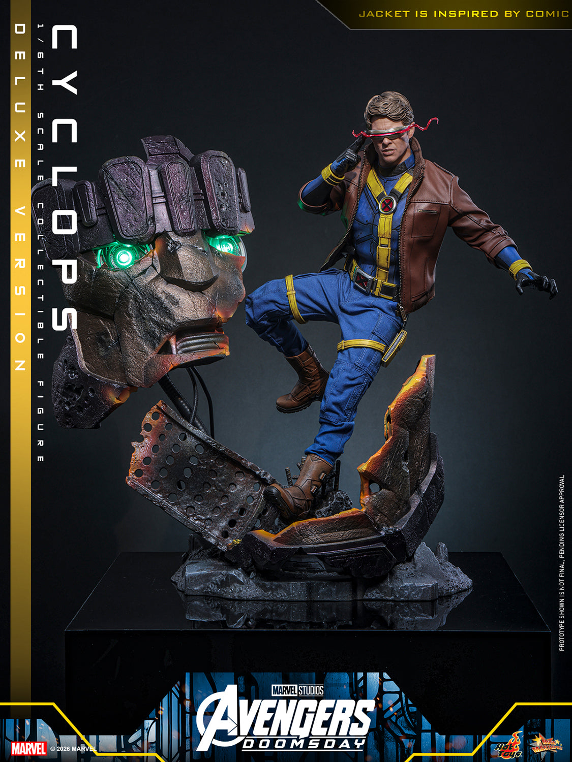 Hot Toys Cyclops Avengers Doomsday Deluxe 1/6 scale figure — interchangeable visors