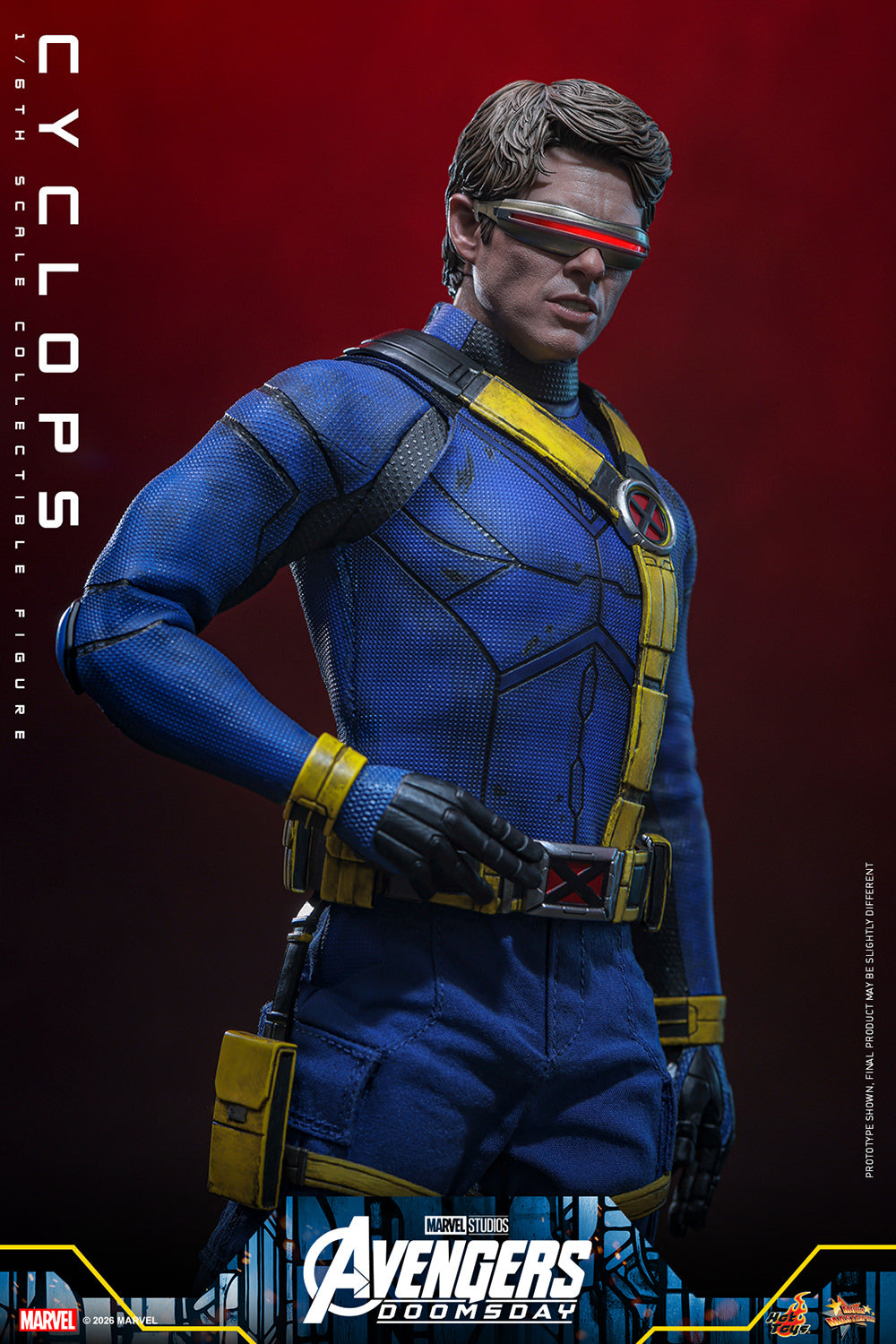 Hot Toys Cyclops Avengers Doomsday 1/6 scale figure — chest harness and X-logo