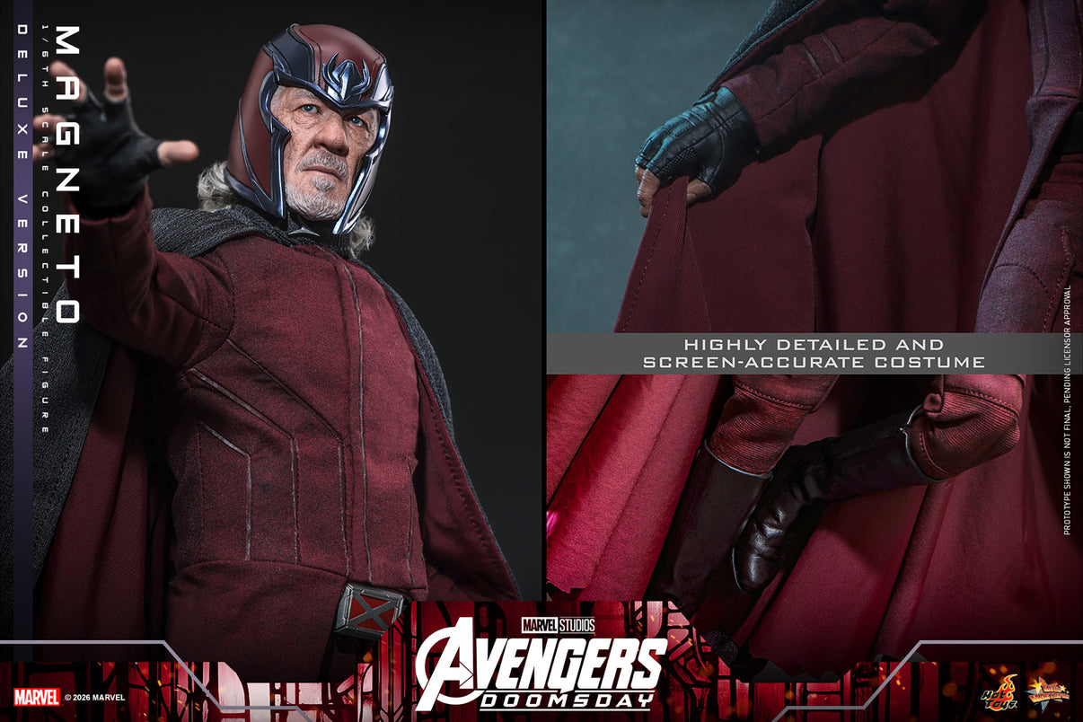 Hot Toys Magneto Avengers Doomsday Deluxe 1/6 scale figure — full accessory set